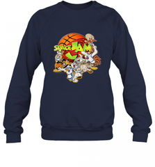 Kids Space Jam Group Shot Basketball Logo Crewneck Sweatshirt Crewneck Sweatshirt - Nice-Tshirts4u