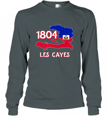 Nice Haitian Flag Day Shirt _ Les Cayes Haiti Map 1804 Long Sleeve T-Shirt Long Sleeve T-Shirt - Nice-Tshirts4u