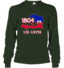 Nice Haitian Flag Day Shirt _ Les Cayes Haiti Map 1804 Long Sleeve T-Shirt Long Sleeve T-Shirt - Nice-Tshirts4u