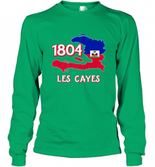 Nice Haitian Flag Day Shirt _ Les Cayes Haiti Map 1804 Long Sleeve T-Shirt Long Sleeve T-Shirt - Nice-Tshirts4u