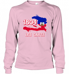 Nice Haitian Flag Day Shirt _ Les Cayes Haiti Map 1804 Long Sleeve T-Shirt Long Sleeve T-Shirt - Nice-Tshirts4u