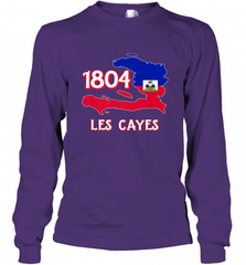 Nice Haitian Flag Day Shirt _ Les Cayes Haiti Map 1804 Long Sleeve T-Shirt Long Sleeve T-Shirt - Nice-Tshirts4u