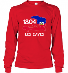 Nice Haitian Flag Day Shirt _ Les Cayes Haiti Map 1804 Long Sleeve T-Shirt Long Sleeve T-Shirt - Nice-Tshirts4u