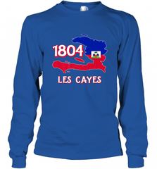 Nice Haitian Flag Day Shirt _ Les Cayes Haiti Map 1804 Long Sleeve T-Shirt Long Sleeve T-Shirt - Nice-Tshirts4u