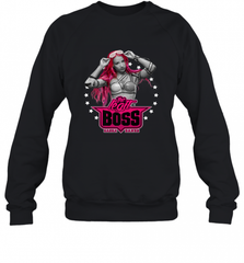 WWE Sasha Banks Pink Hair with Logo Crewneck Sweatshirt Crewneck Sweatshirt - Nice-Tshirts4u