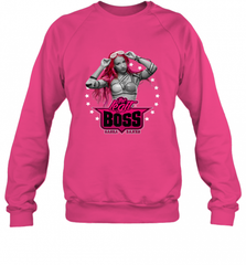 WWE Sasha Banks Pink Hair with Logo Crewneck Sweatshirt Crewneck Sweatshirt - Nice-Tshirts4u