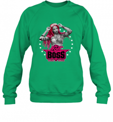 WWE Sasha Banks Pink Hair with Logo Crewneck Sweatshirt Crewneck Sweatshirt - Nice-Tshirts4u