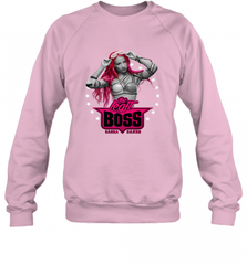 WWE Sasha Banks Pink Hair with Logo Crewneck Sweatshirt Crewneck Sweatshirt - Nice-Tshirts4u