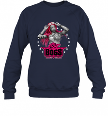 WWE Sasha Banks Pink Hair with Logo Crewneck Sweatshirt Crewneck Sweatshirt - Nice-Tshirts4u