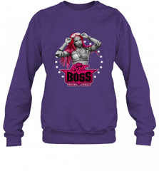 WWE Sasha Banks Pink Hair with Logo Crewneck Sweatshirt Crewneck Sweatshirt - Nice-Tshirts4u