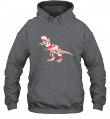 Cute Mimisaurus Tshirt with Floral Dinosaur for Hooded Sweatshirt Hooded Sweatshirt - Nice-Tshirts4u