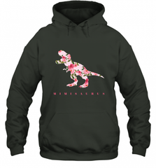 Cute Mimisaurus Tshirt with Floral Dinosaur for Hooded Sweatshirt Hooded Sweatshirt - Nice-Tshirts4u