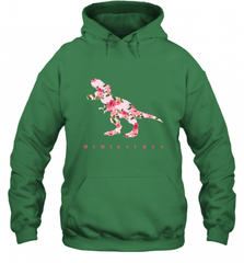 Cute Mimisaurus Tshirt with Floral Dinosaur for Hooded Sweatshirt Hooded Sweatshirt - Nice-Tshirts4u