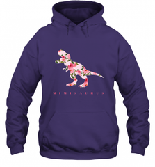Cute Mimisaurus Tshirt with Floral Dinosaur for Hooded Sweatshirt Hooded Sweatshirt - Nice-Tshirts4u