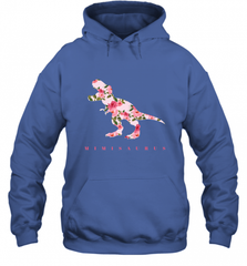 Cute Mimisaurus Tshirt with Floral Dinosaur for Hooded Sweatshirt Hooded Sweatshirt - Nice-Tshirts4u