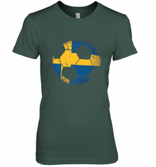 Sweden Soccer Ball Flag Jersey Shirt  Swedish Football Gift Women's Premium T-Shirt Women's Premium T-Shirt - Nice-Tshirts4u
