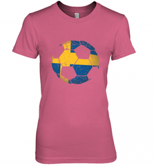 Sweden Soccer Ball Flag Jersey Shirt  Swedish Football Gift Women's Premium T-Shirt Women's Premium T-Shirt - Nice-Tshirts4u