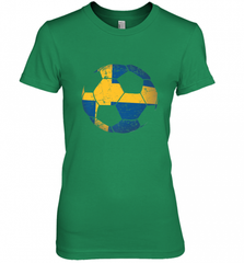 Sweden Soccer Ball Flag Jersey Shirt  Swedish Football Gift Women's Premium T-Shirt Women's Premium T-Shirt - Nice-Tshirts4u