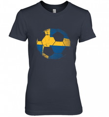 Sweden Soccer Ball Flag Jersey Shirt  Swedish Football Gift Women's Premium T-Shirt Women's Premium T-Shirt - Nice-Tshirts4u