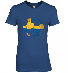 Sweden Soccer Ball Flag Jersey Shirt  Swedish Football Gift Women's Premium T-Shirt Women's Premium T-Shirt - Nice-Tshirts4u