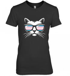 Transgender Pride Cat Gift T Shirt Support Trans Community Women's Premium T-Shirt