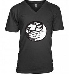 Dog Paw Hand Yin Yang Shirt _ Cute Animal Rescuers Men's V-Neck