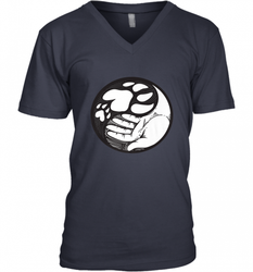 Dog Paw Hand Yin Yang Shirt _ Cute Animal Rescuers Men's V-Neck