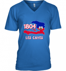 Nice Haitian Flag Day Shirt _ Les Cayes Haiti Map 1804 Men's V-Neck Men's V-Neck - Nice-Tshirts4u