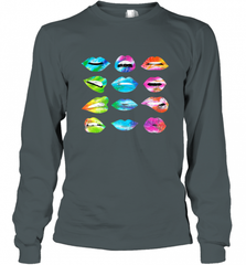 Tie Dye Lip Mood Mouths Bite Tongue Out Smile Smirk Kiss Long Sleeve T-Shirt Long Sleeve T-Shirt - Nice-Tshirts4u