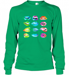 Tie Dye Lip Mood Mouths Bite Tongue Out Smile Smirk Kiss Long Sleeve T-Shirt Long Sleeve T-Shirt - Nice-Tshirts4u