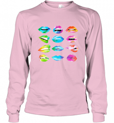 Tie Dye Lip Mood Mouths Bite Tongue Out Smile Smirk Kiss Long Sleeve T-Shirt Long Sleeve T-Shirt - Nice-Tshirts4u