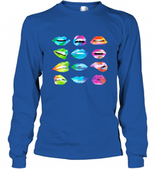 Tie Dye Lip Mood Mouths Bite Tongue Out Smile Smirk Kiss Long Sleeve T-Shirt Long Sleeve T-Shirt - Nice-Tshirts4u