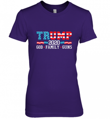 Trump 2020 God Family Guns Lovers Election Supporter Women's Premium T-Shirt Women's Premium T-Shirt - Nice-Tshirts4u