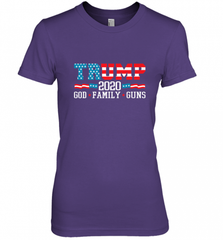 Trump 2020 God Family Guns Lovers Election Supporter Women's Premium T-Shirt Women's Premium T-Shirt - Nice-Tshirts4u