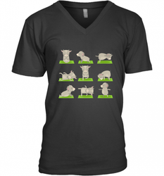 Funny Goat Yoga Tshirts Yoga Goat On Mat Cool Gifts Men's V-Neck