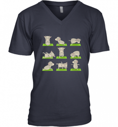 Funny Goat Yoga Tshirts Yoga Goat On Mat Cool Gifts Men's V-Neck