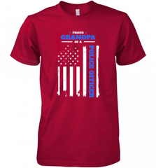 Mens Proud Grandpa of a Police Officer Distressed Flag Men's Premium T-Shirt Men's Premium T-Shirt - Nice-Tshirts4u