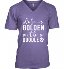 Life Is Golden With A Doodle T Shirt  Golden Doodle Lovers Men's V-Neck Men's V-Neck - Nice-Tshirts4u