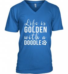 Life Is Golden With A Doodle T Shirt  Golden Doodle Lovers Men's V-Neck Men's V-Neck - Nice-Tshirts4u
