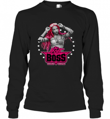WWE Sasha Banks Pink Hair with Logo Long Sleeve T-Shirt Long Sleeve T-Shirt - Nice-Tshirts4u