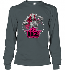 WWE Sasha Banks Pink Hair with Logo Long Sleeve T-Shirt Long Sleeve T-Shirt - Nice-Tshirts4u