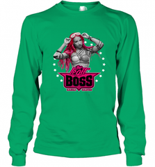 WWE Sasha Banks Pink Hair with Logo Long Sleeve T-Shirt Long Sleeve T-Shirt - Nice-Tshirts4u