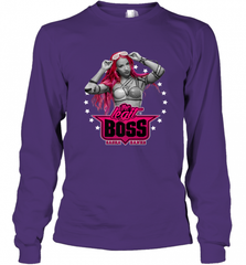 WWE Sasha Banks Pink Hair with Logo Long Sleeve T-Shirt Long Sleeve T-Shirt - Nice-Tshirts4u