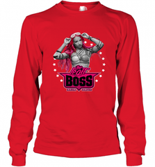WWE Sasha Banks Pink Hair with Logo Long Sleeve T-Shirt Long Sleeve T-Shirt - Nice-Tshirts4u