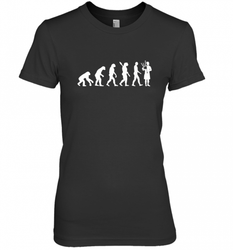 Evolution bagpipe player Women's Premium T-Shirt