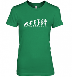 Evolution bagpipe player Women's Premium T-Shirt