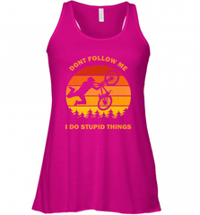 Don't Follow Me I Do Stupid Things Bike Lover Vintage Retro Women's Racerback Tank Women's Racerback Tank - Nice-Tshirts4u