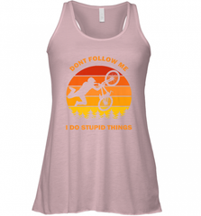 Don't Follow Me I Do Stupid Things Bike Lover Vintage Retro Women's Racerback Tank Women's Racerback Tank - Nice-Tshirts4u