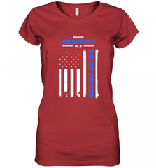 Mens Proud Grandpa of a Police Officer Distressed Flag Women's V-Neck T-Shirt Women's V-Neck T-Shirt - Nice-Tshirts4u
