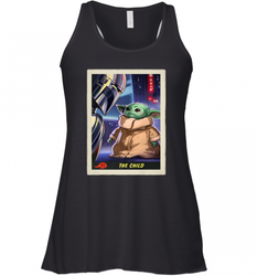 Star Wars The Mandalorian The Child Trading Card Women's Racerback Tank